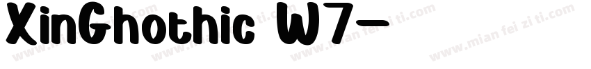 XinGhothic W7字体转换